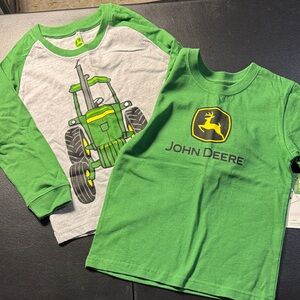NWT John Deere Green & Yellow Kids Tractor Tee Set